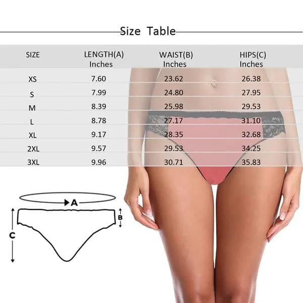 Custom Face Womens?Panties Personalized Only You Sexy Underwear Women's Lace Panty