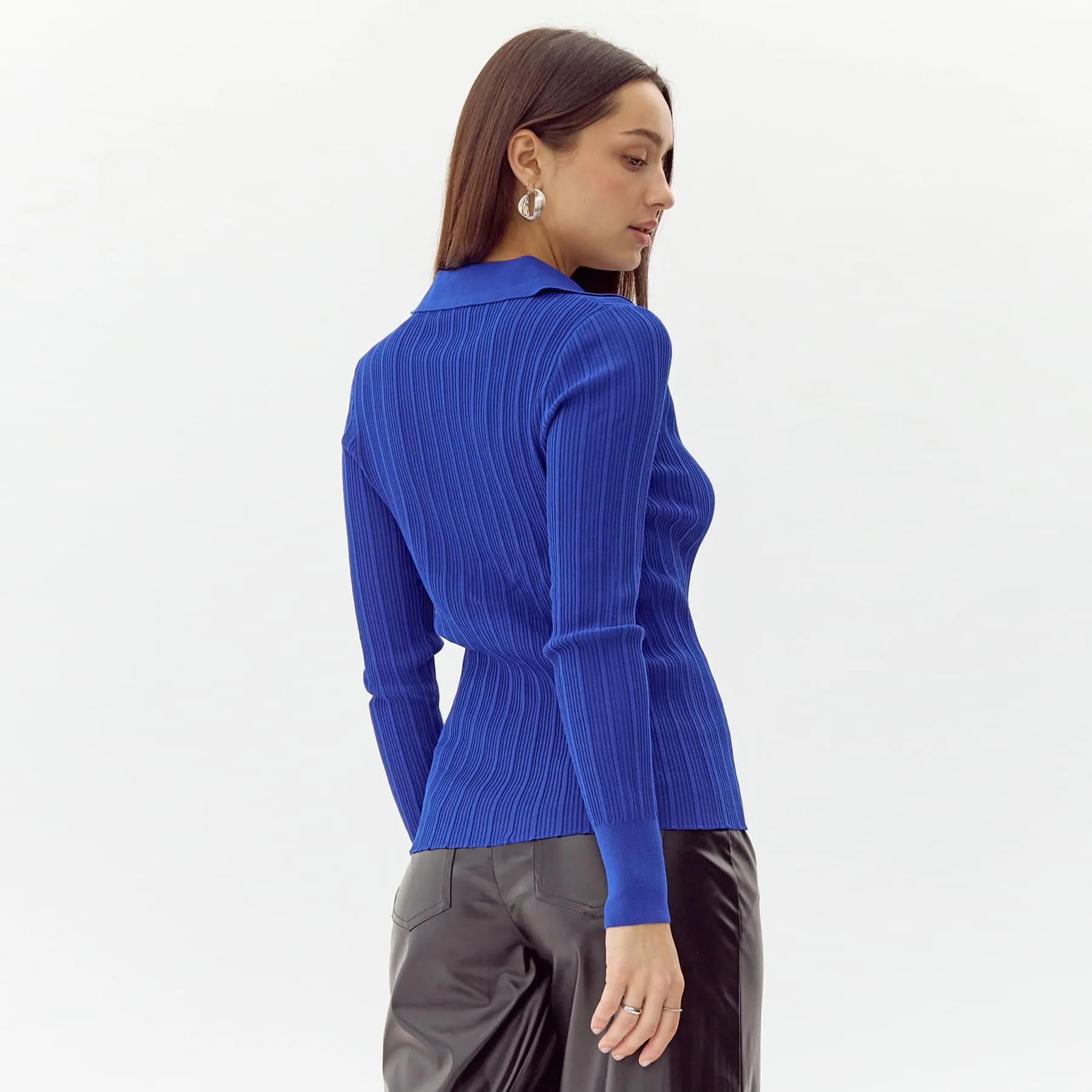 Greylin Elton Rib Knit Polo Shirt