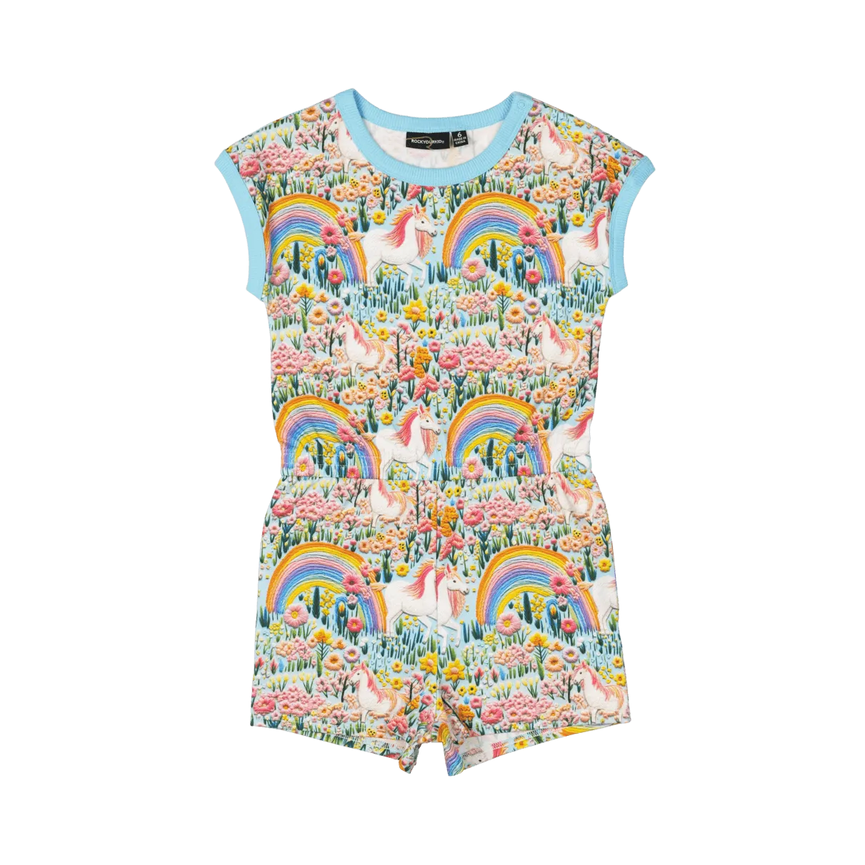 ROCK YOUR BABY - EMBROIDERED UNICORNS ROMPER
