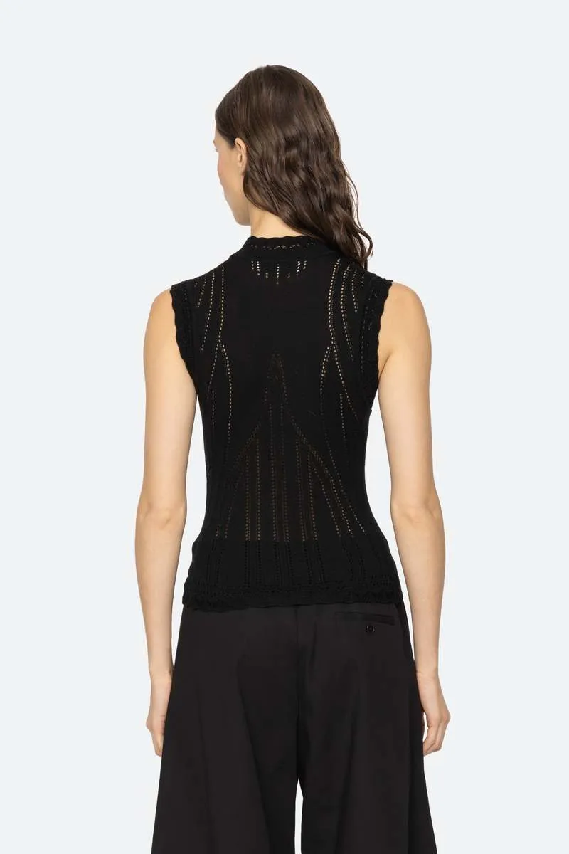 Sea Paxton Knit Tank Top in Black